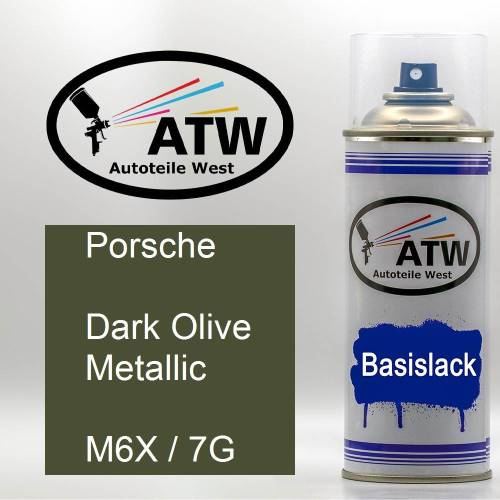 Porsche, Dark Olive Metallic, M6X / 7G: 400ml Sprühdose, von ATW Autoteile West.